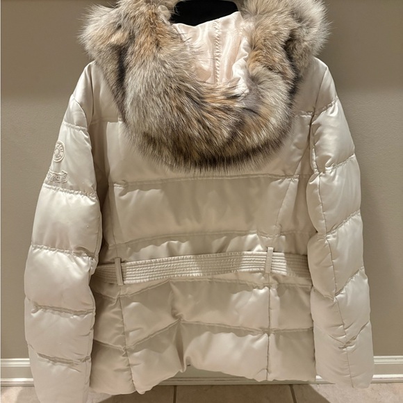 Coach Puffer Coat champagne size L Coyote Fur-Trimmed Women's Jacket - Picture 2 of 5